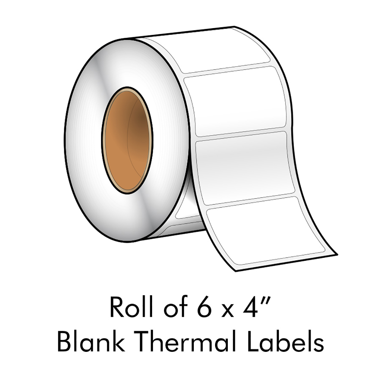 6" x 4" White Blank Thermal Transfer Label - LMCCTL185AX